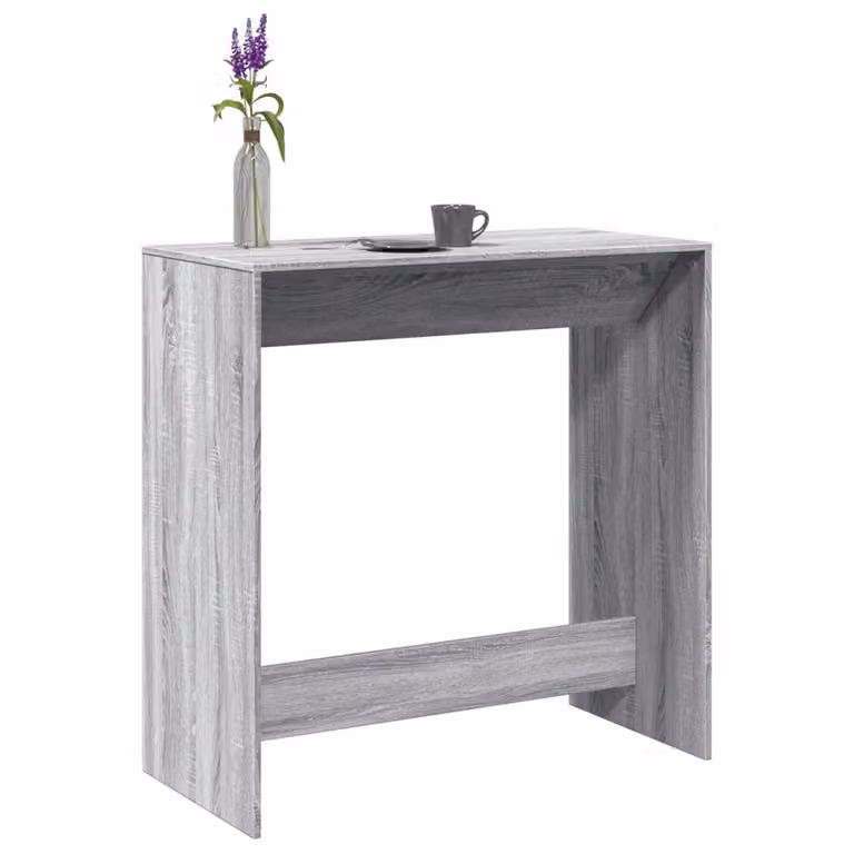 vidaXL Tavolo da Bar Moderno Grigio Sonoma in Legno Multistrato L: 102 cm, P: 50 cm, H: 103,5 cm