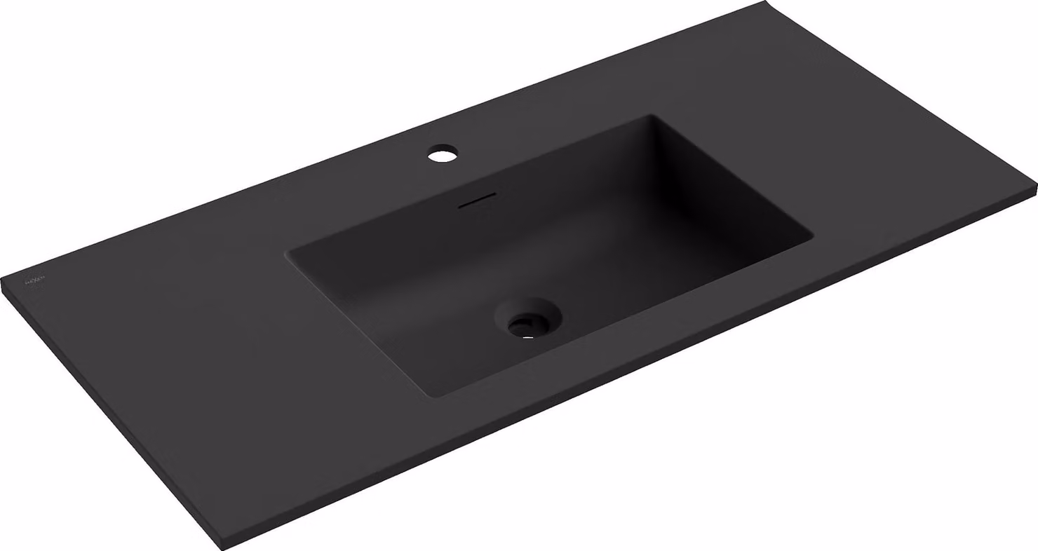Mexen Otis lavabo da incasso 101 x 46,5 cm, nero opaco - 25181071