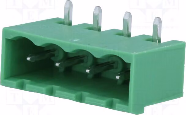 1 x Barra di contatto disattivabile da 5,08 mm con angolo di 90°, per 4 conduttori. Connettore MSTBA 2,5/4-G-5,08