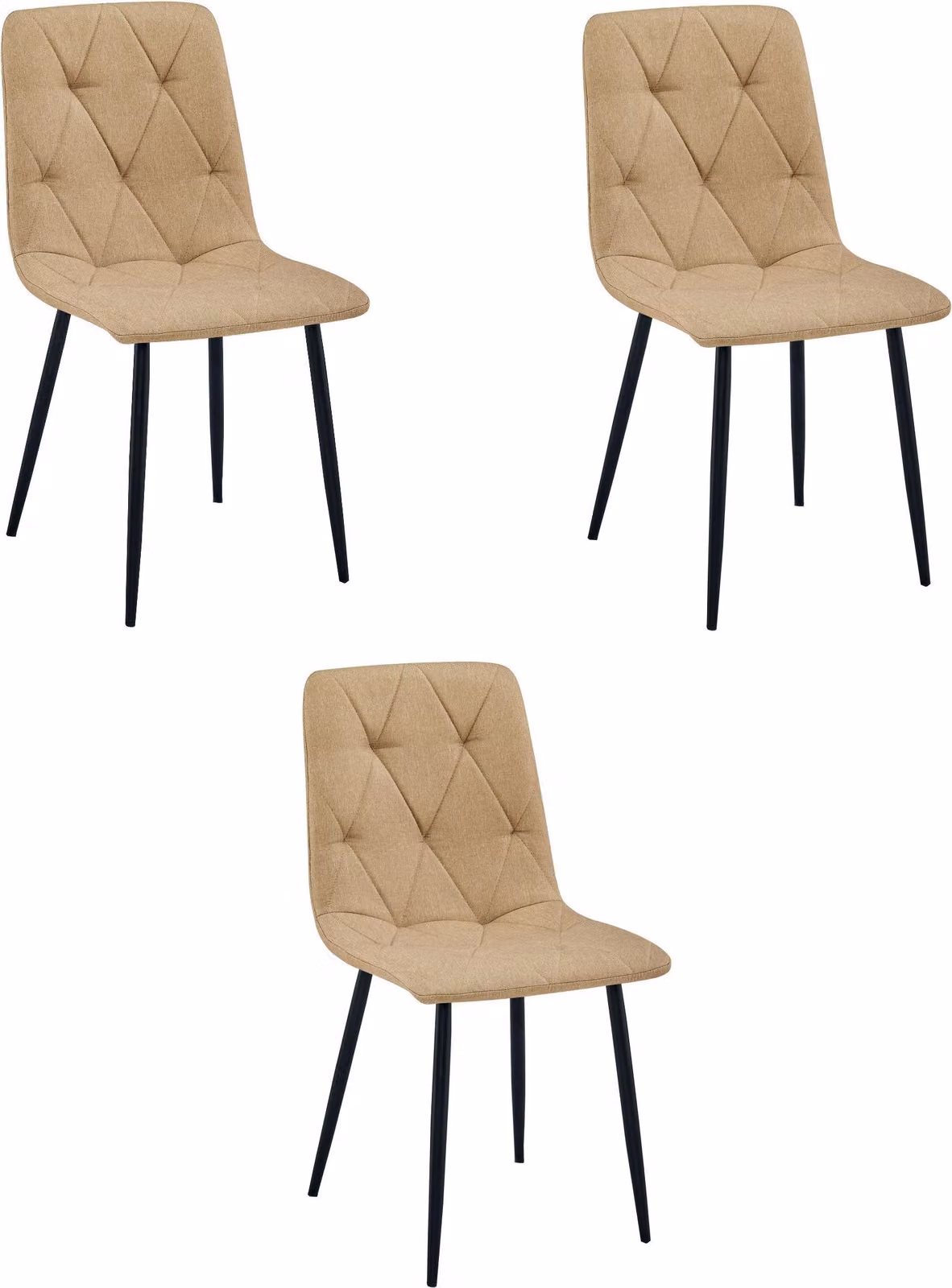 Sedia LIBRA - tessuto marrone / gambe nere x 3