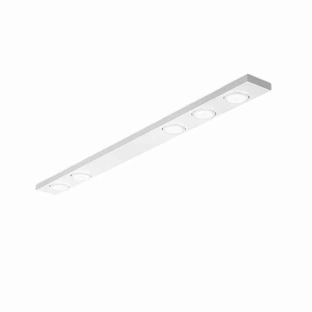 Plafoniera a soffitto Bottone Perenz in metallo bianca, forma rettangolare, per lampadine GX53, IP20
