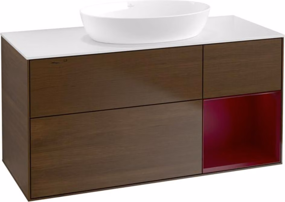 Mobiletto V&B Finion 120 cm, Pl wh. w, Reg Peo m Lac, wal ven