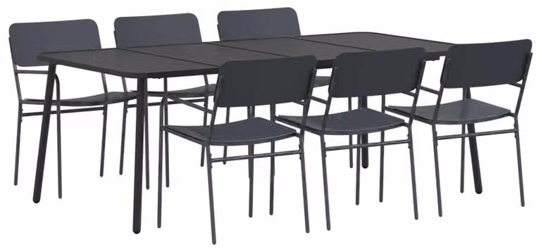 Set di 7 elementi, colore antracite, acciaio