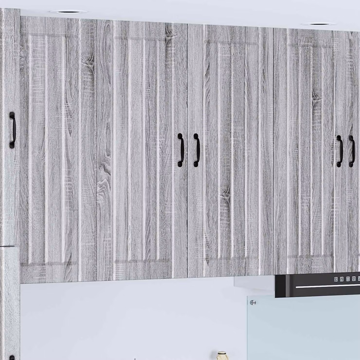 Armadietto a muro da cucina vidaXL LUCCA Grigio, L: 80 cm, P: 31 cm, H: 100 cm