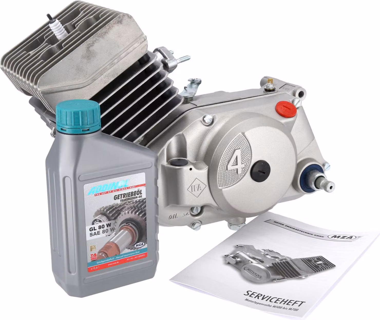 Motore 50cc, 4 velocità, 60 km/h Custodia in argento - Simson S51, KR51/2 Schwalbe, SR50