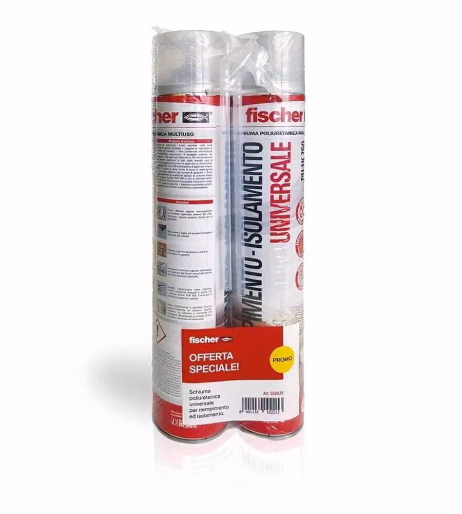 Schiuma poliuretanica Universale Bipack 2x750 ml Fischer