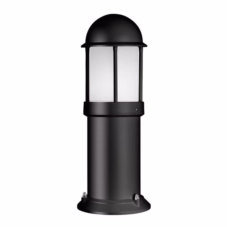 LCD Lampione da giardino MARCO, dimmerabile, Nero, Alluminio, Moderno, Lampada da esterni