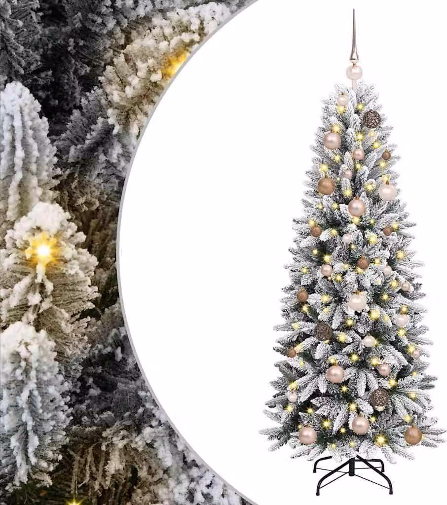 Albero di Natale artificiale con 150 LED Bianco 150 cm