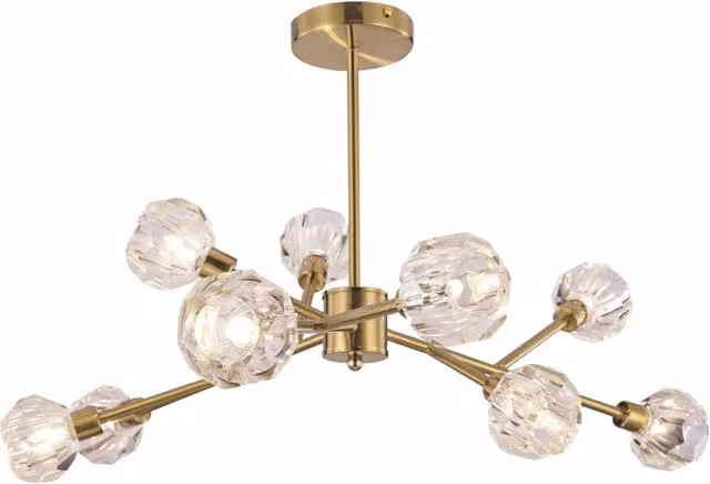 Lampadario Kassia oro 9 luci G9 cristallo Rabalux