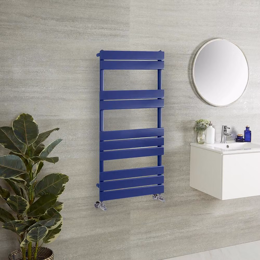 Scaldasalviette di Design - 1000mm x 600mm - Blu (Deep Sea Blue) - Lustro
