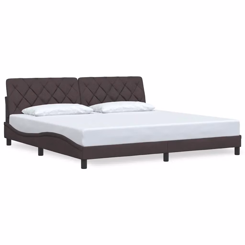 Giroletto senza materasso vidaXL in tessuto marrone scuro L/P/H: 200 x 200 x 74,5 cm – 2