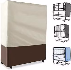 Copertura antipolvere per letto pieghevole, confezione da 4 pezzi, dimensioni 33,4 x 12,9 x 42,1 cm. Custodia per letto pieghevole, accessori per il montaggio, per riparazioni, per uso hobbistico