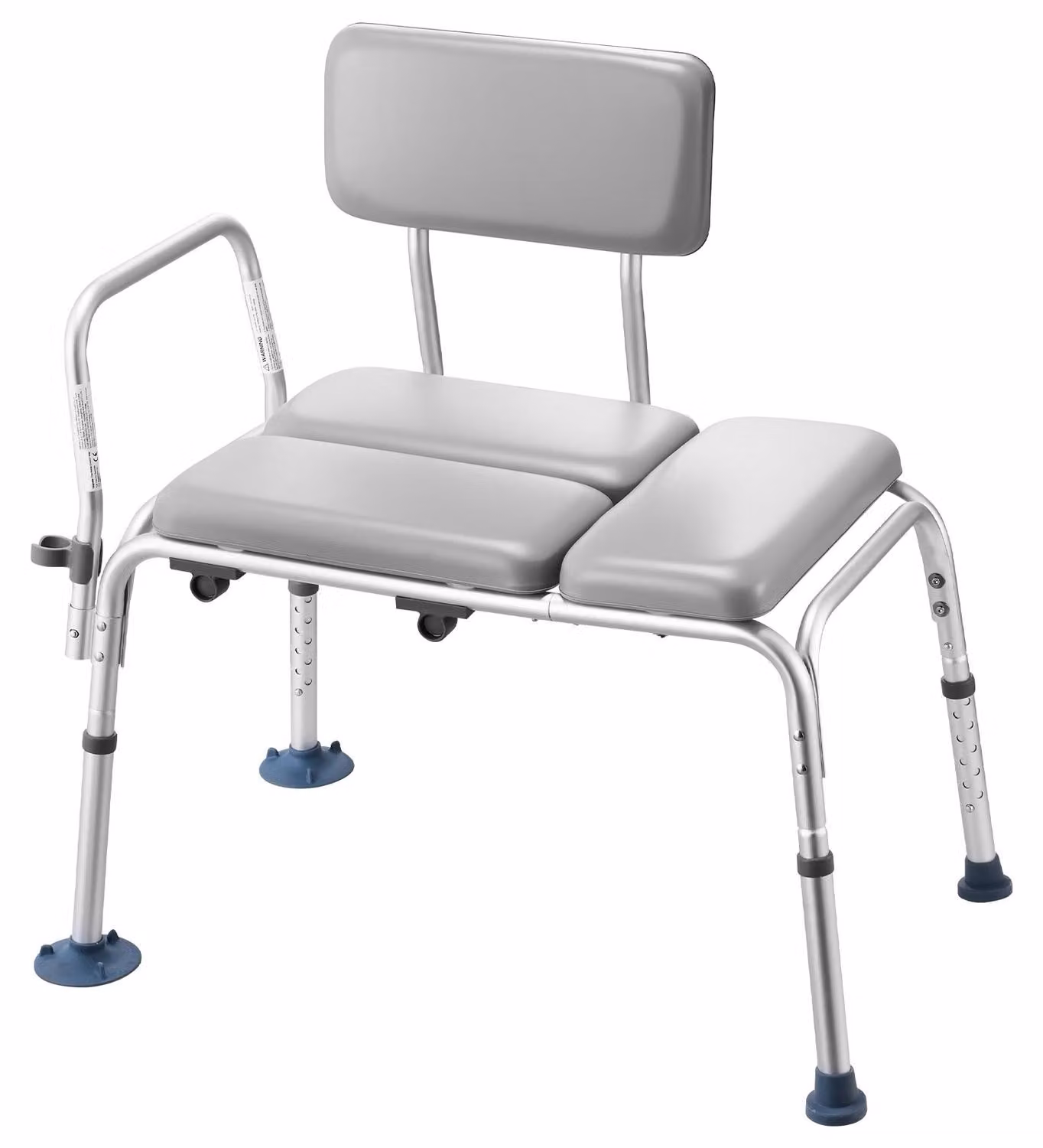 Sedia da bagno con trasferimento per vasca, capacità di carico fino a 227 kg, sedia da doccia robusta con braccioli e schienale, sedile da bagno regolabile in altezza, adatto per adulti, anziani, persone con disabilità