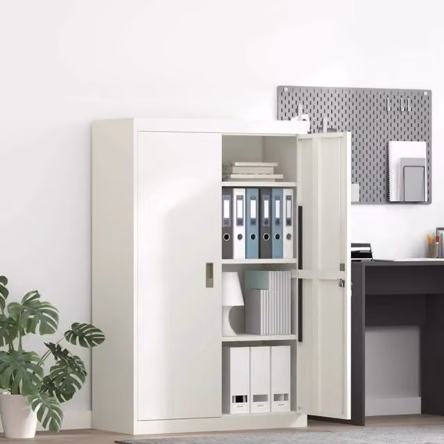Armadio Bianco 90 x 40 x 140 cm Acciaio 3406165
