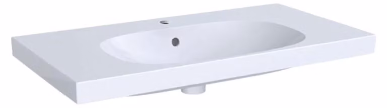 LAVABO MONOFORO "ACANTO" CON SUPERFICIE DI APPOGGIO 90 cm