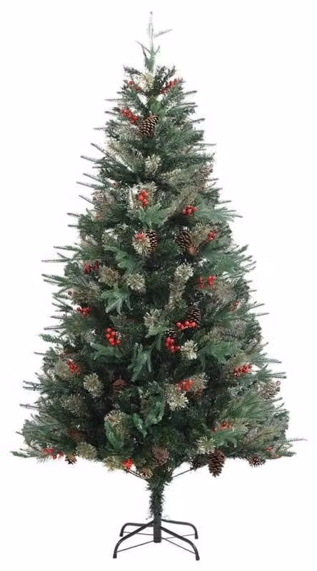 Albero di Natale – Albero di Natale artificiale – Albero di Natale decorativo – Abete verde – 195 cm – Materiale PVC e PE realistico