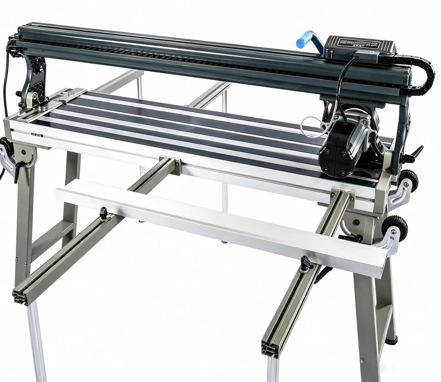 Seghetto industriale per piastrelle e pietra - Tagliatrice automatica per piastrelle da 180 cm - 3000W - Taglio a umido - Taglio smussato da 0° a 45° - Guida laser