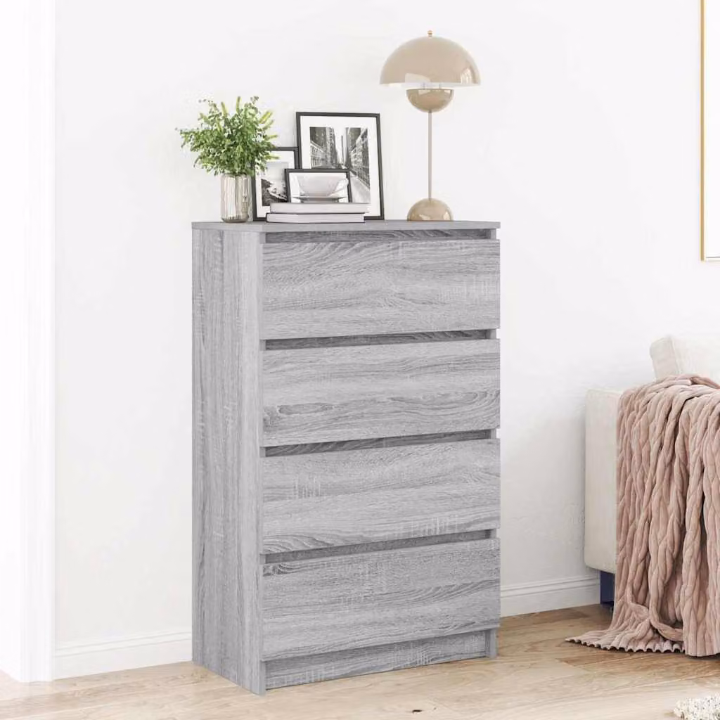 Credenza vidaXL in Legno Multistrato Grigio Sonoma L: 60 cm, P: 35 cm, H: 98,5 cm