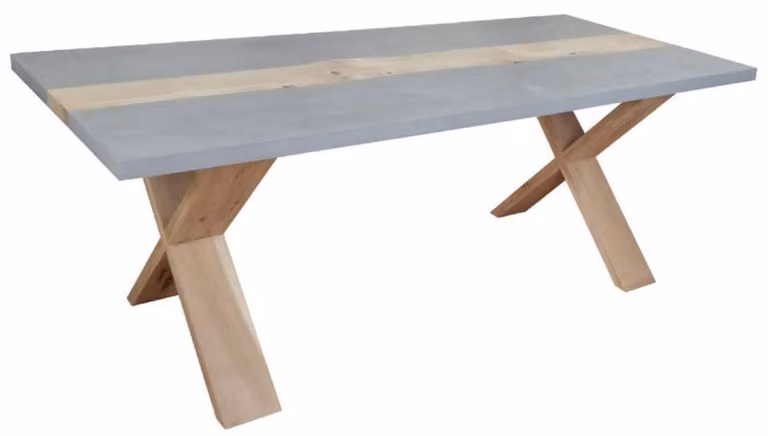 Casa Padrino tavolo da pranzo in stile country grigio / colori naturali 240 x 100 x h. 78 cm - Tavolo da cucina in stile country - Tavolo da giardino in stile country - Sala da pranzo e mobili da giardino in stile country
