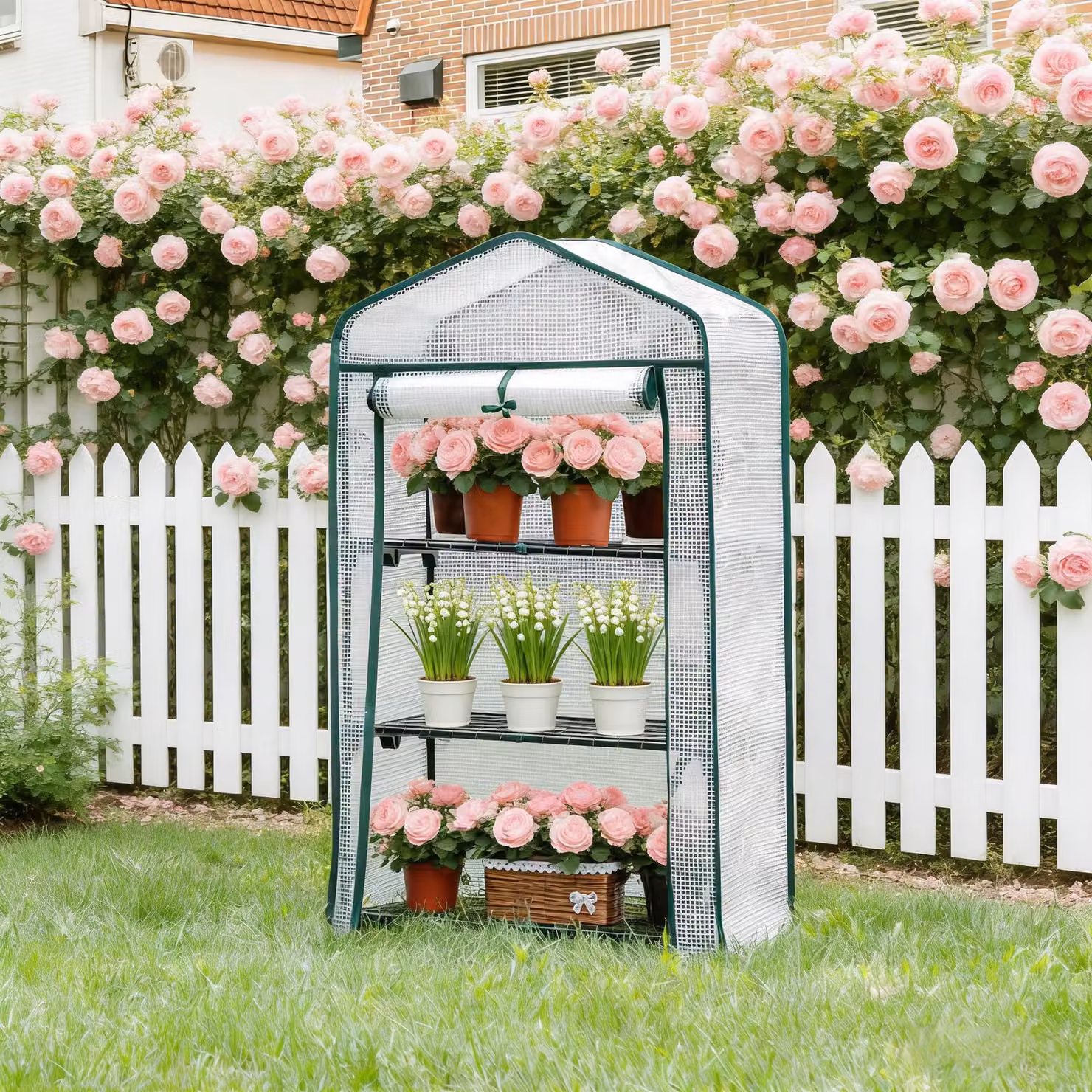 Protezione delle piante, serre da esterno, serre con porta a rullo, serre da giardino