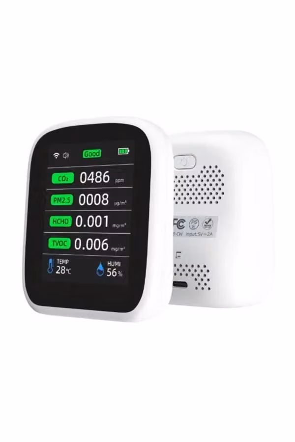 Misuratore qualità dell'aria Smart WiFi 8 in 1 CO₂ PM2.5 TVOC HCHO