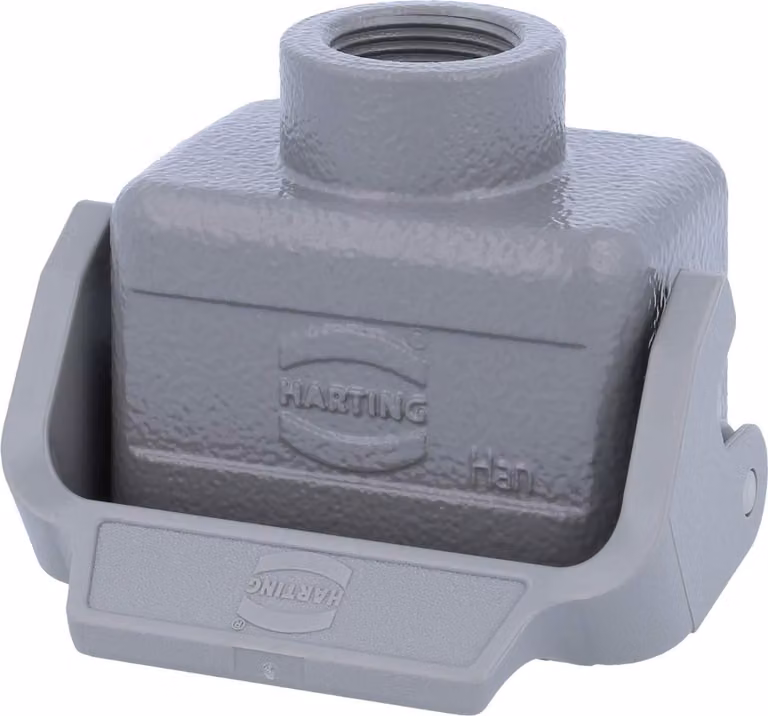 HARTING Han 6B Alloggiamento connettore basso, 1xPG13,5 uscita cavo diritta, con 1 staffa longitudinale Vite PG13,5