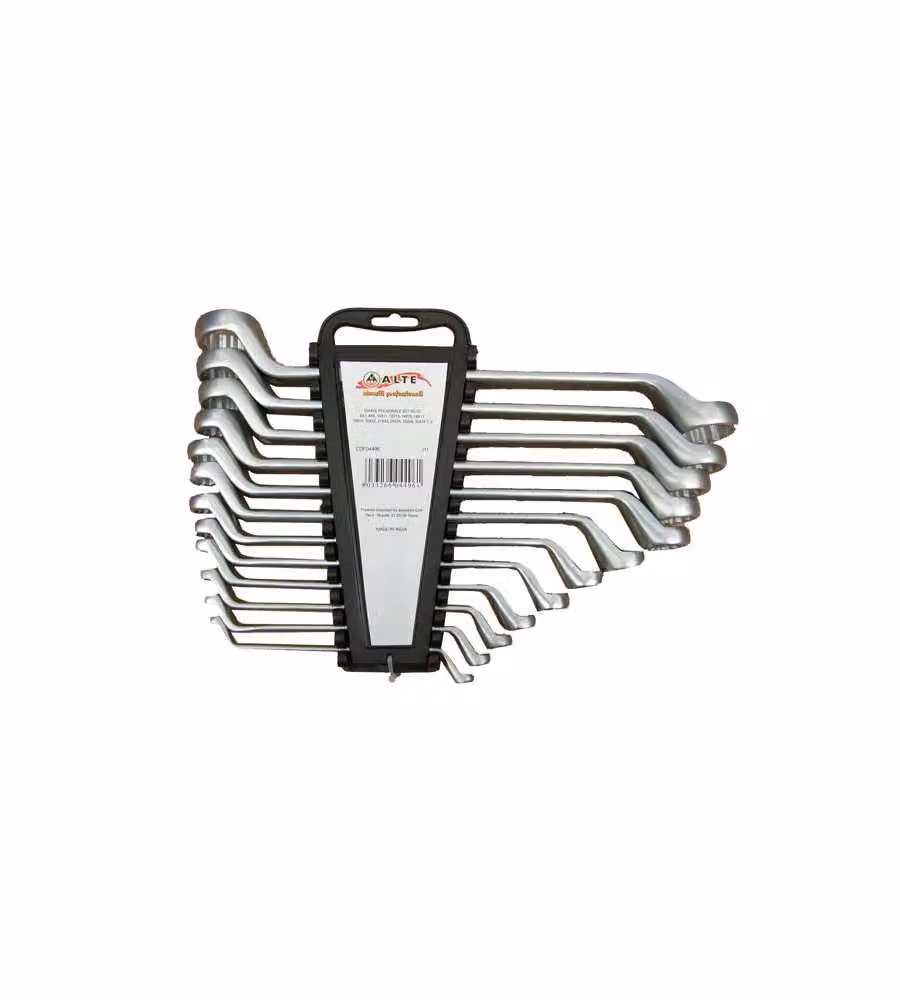 Set di 12 chiavi poligonali Alte 04496 in acciaio cromo vanadio con finitura satinata, colori nero e argento – 2
