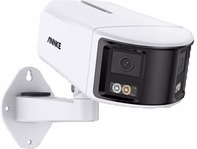 Telecamera di sicurezza, doppio obiettivo, risoluzione 4K, visione grandangolare a 180°, sfera