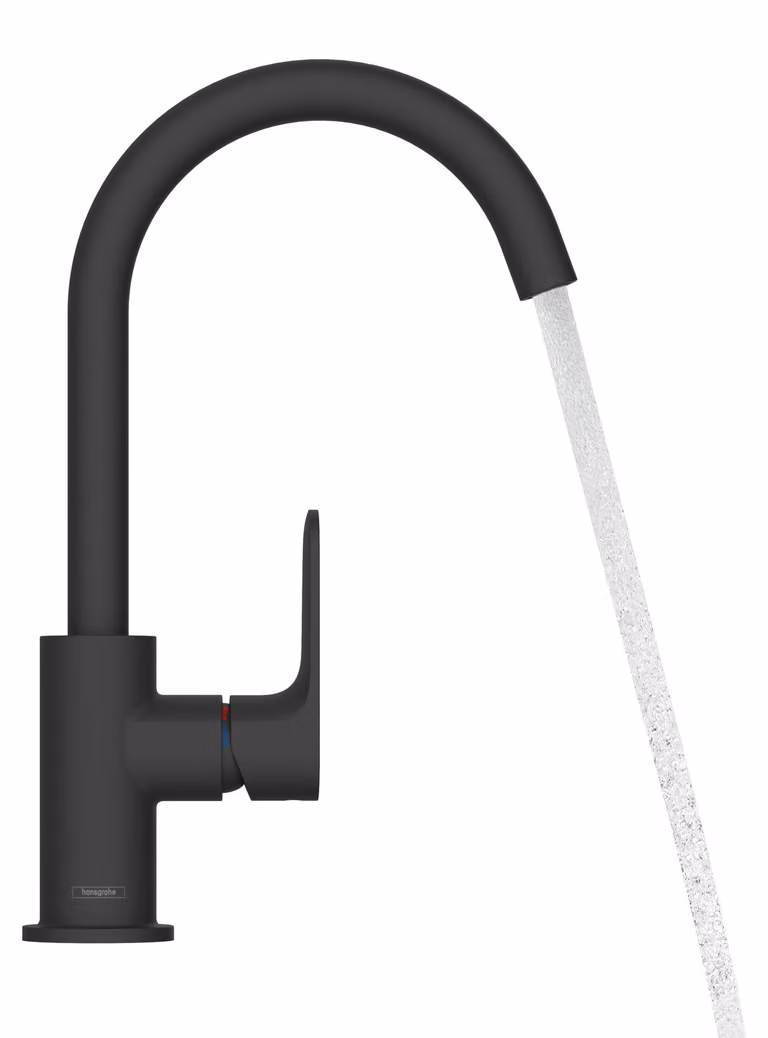 hansgrohe Rebris S Mitigeur monocommandé pour lavabo 210, bec pivotant, avec garniture découlement, saillie 154 mm, 72536670, 72536670