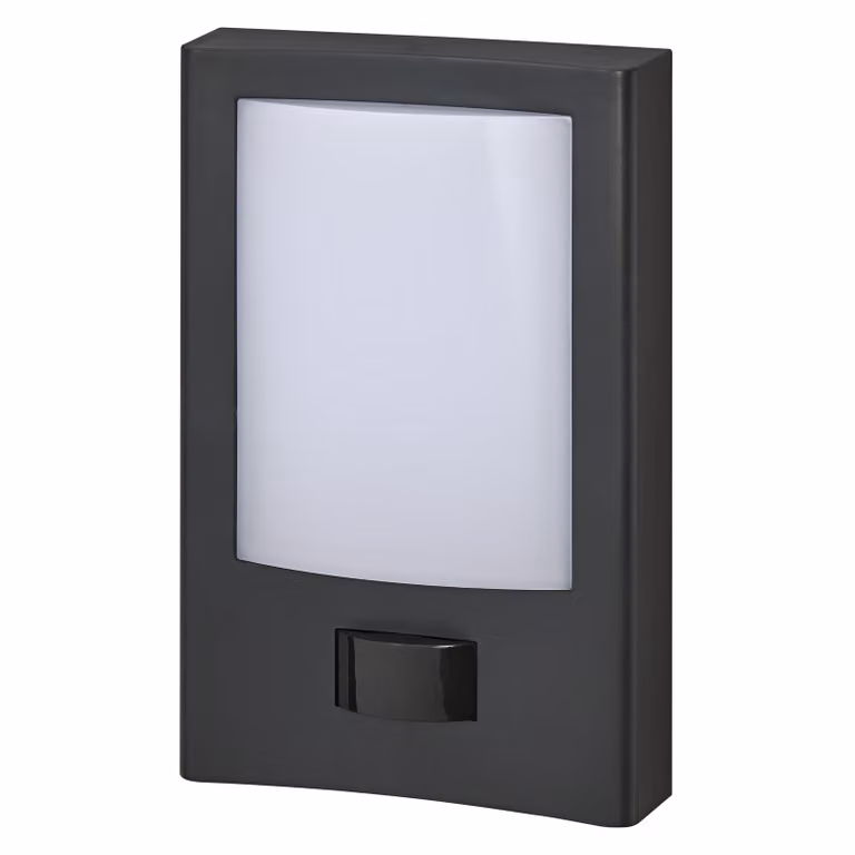 LEDVANCE ENDURA STYLE ENTRANCE illuminazione esterna, 13W, 900lm, luce d'ingresso, grigio scuro, rilevatore di movimento, sensore di luce diurna, classe di protezione IP44, temperatura di colore 3.000K, colore della luce bianco caldo
