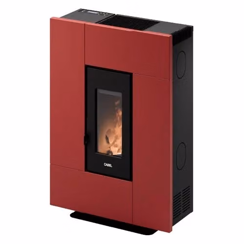 Stufa a pellet Cadel Grace 7 in metallo colore rosso – 2