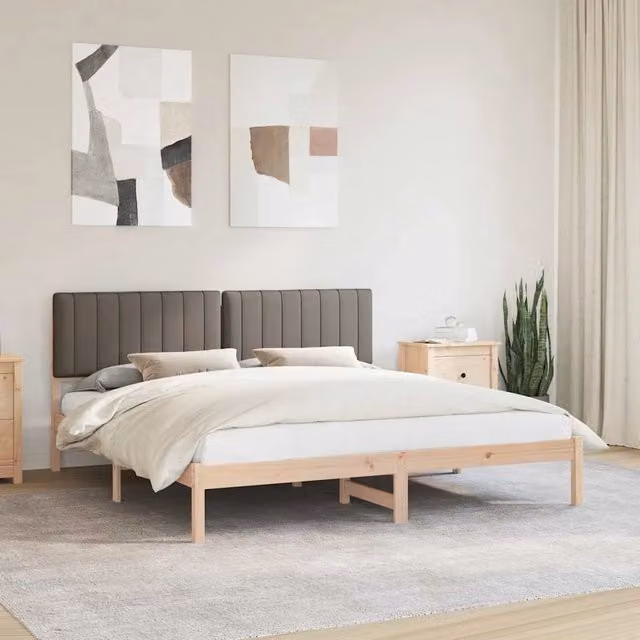 Letto con Testiera Rivestita-Struttura Letto con Testiera Talpa 180 x 200 cm Pino massello 533043