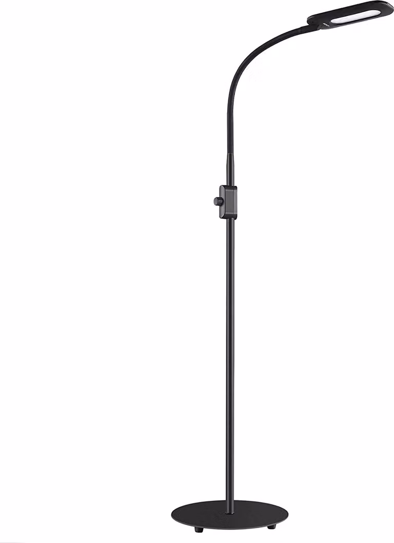 Aukey LT-ST34 lampada da terra 1,6m LED lampada da lettura dimmerabile con 3 temperature di colore con dimmerabile lampada da terra per soggiorno camera da letto ufficio