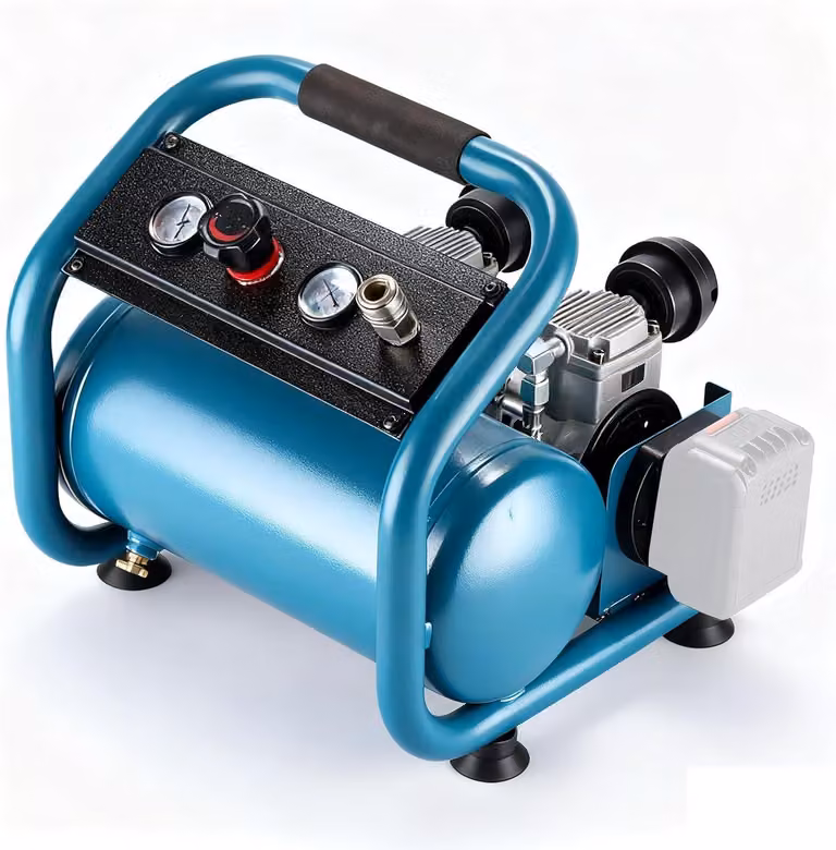 Accucompressor - Compressore portatile silenzioso - Pressione di esercizio: 7,5 bar - Serbatoio: 9 litri - Funzionamento silenzioso
