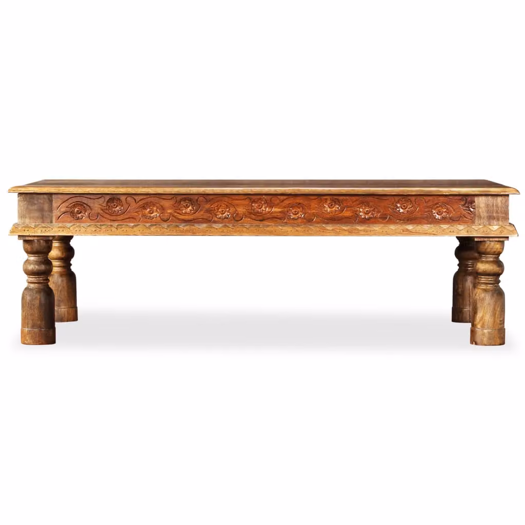 vidaXL Tavolino in legno massiccio di mango acacia 110x60x38 cm