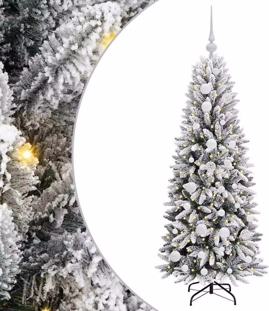 Albero di Natale artificiale con 150 LED Bianco 120 cm