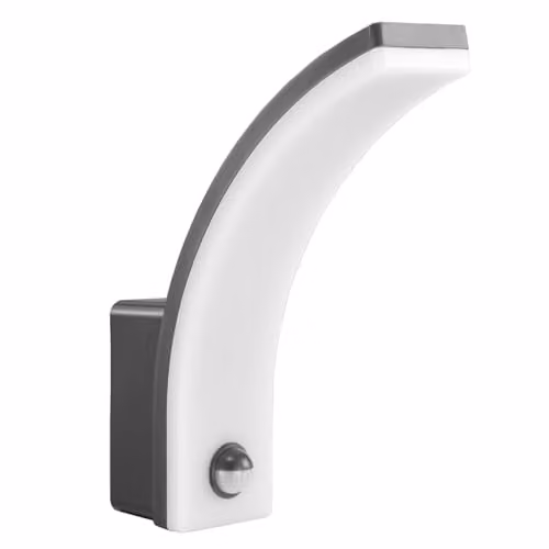 Maclean Lampada a LED con sensore movimento e crepuscolare IP65 grigio, MCE512 GR