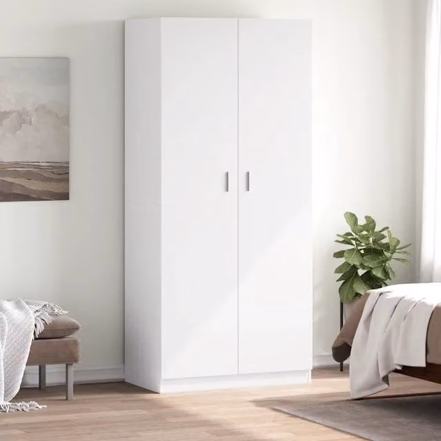 Armadio Bianco 90x52x200 cm in Legno Multistrato 800630
