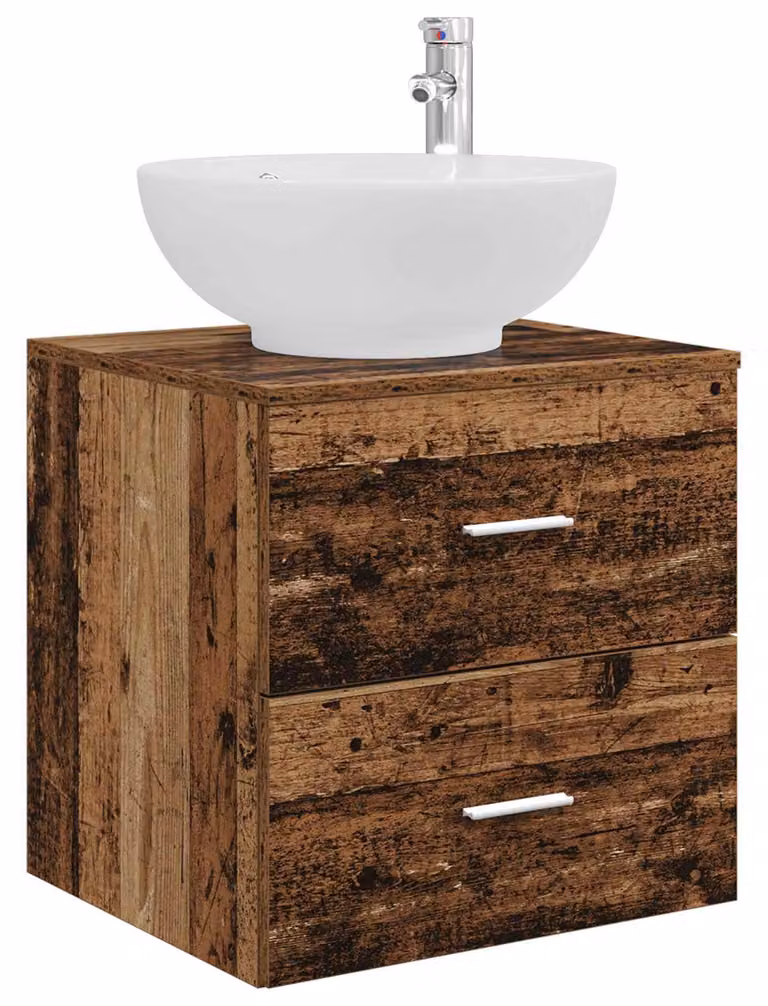 Mobile Lavabo da Parete Legno antico 49,5 x 44,5 x 66,5 cm