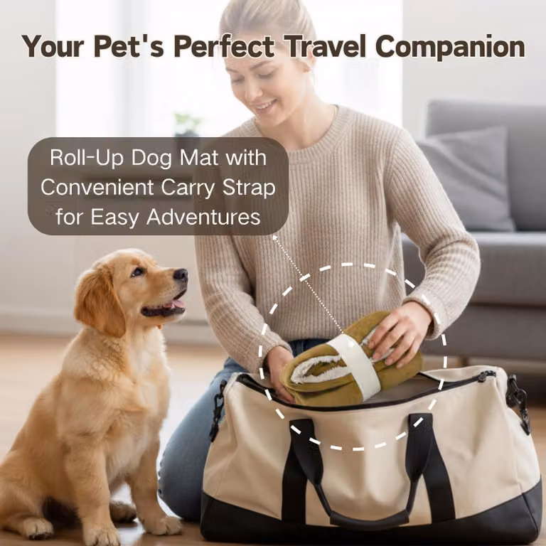 Cuccia per cani, imbottita in peluche, 70 x 50 cm, lavabile, adatta per trasportini per cani