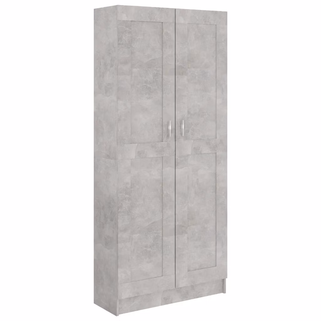 Libreria vidaXL Grigio in Legno e MDF per Soggiorno L: 82,5 cm, P: 30,5 cm, H: 185,5 cm – 2