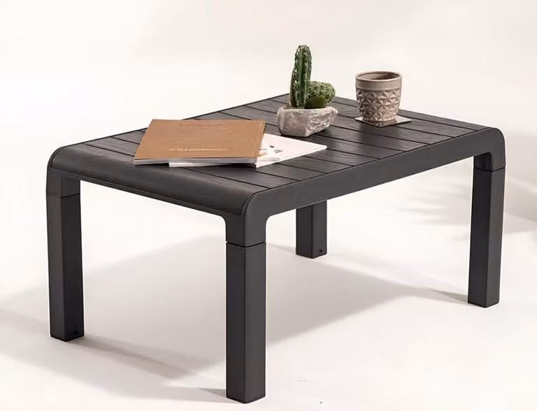 Grauer Moderner Gartentisch Luxuriöser Couchtisch Elegante Möbel