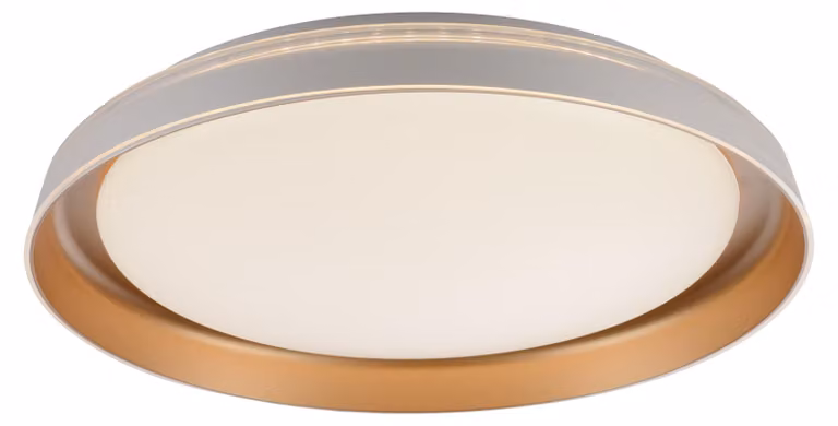 JUST LIGHT SATI Lampada da soffitto a LED, luce bianca calda, dimmerabile, 19,5 W, ottone opaco, 14368-60