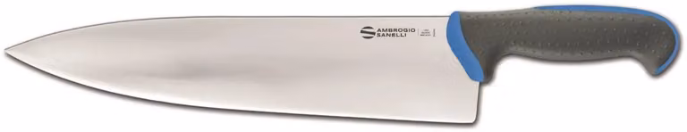 Coltello Trinciante cuoco, lama cm 30, colore blu, linea Tecna