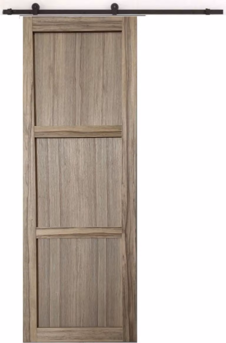 Porta scorrevole Frake 3 ante H204 x L83 cm, binario rotante GD MENUISERIES