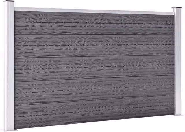 Recinzione da Giardino in WPC 526x106 cm Grigia 3053248