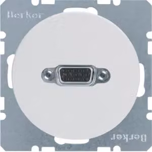 Berker 3315412089 Presa VGA con terminali di sollevamento a vite bianco polare, lucido Berker R.1/R.3