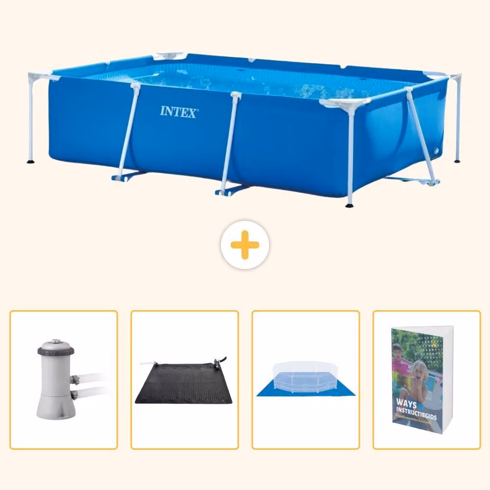 Piscina fuori terra rettangolare - 300x200x75 cm - 5 pezzi - Modello SCB126