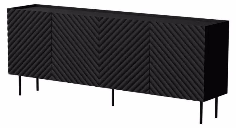 Scrivania Cama LUCCA 4D, 200x40x80, nera