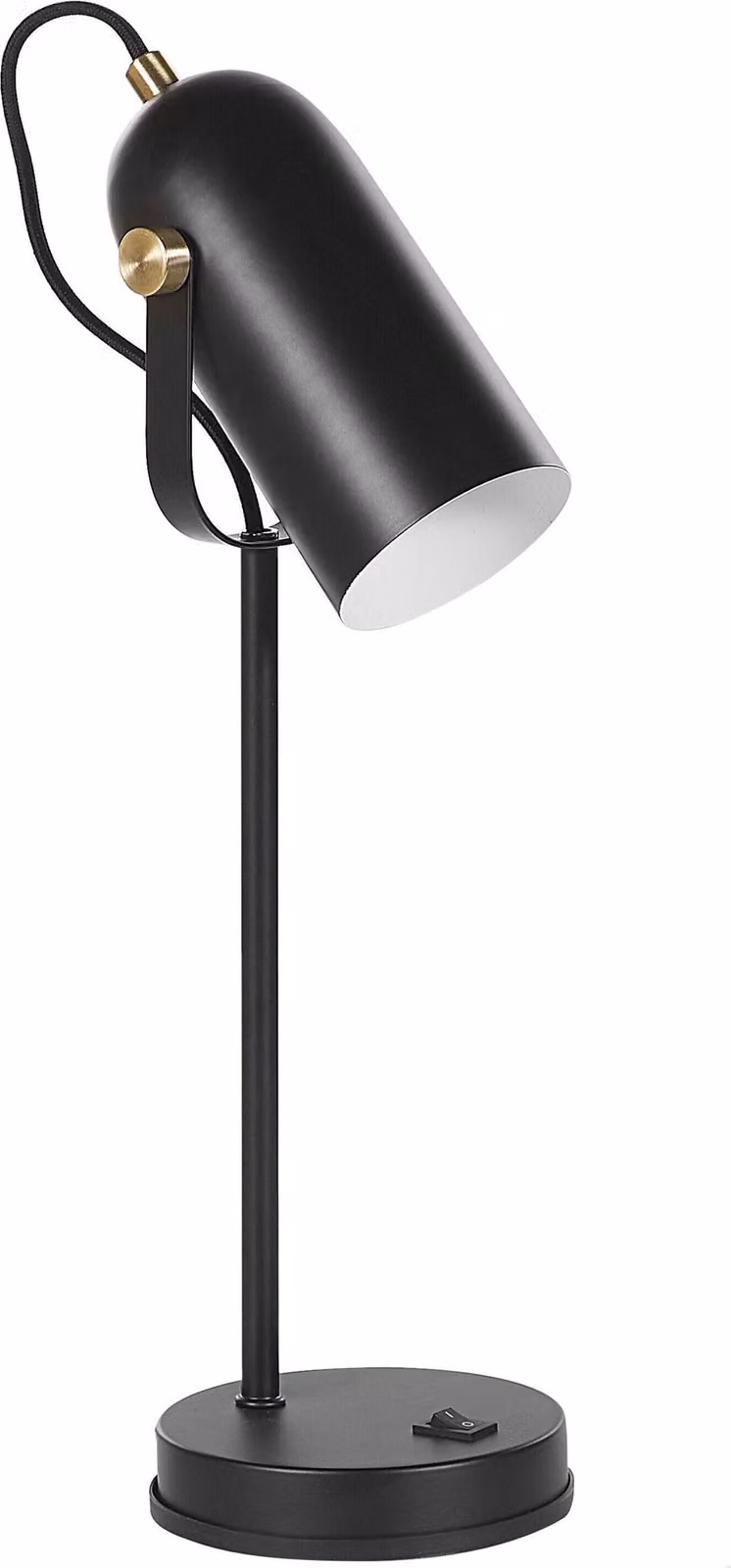 BELIANI Lampada da tavolo nera 48 cm in metallo a forma di campana in un elegante stile moderno e retrò